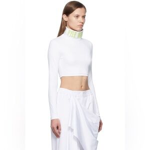 REEBOK X PYER MOSS White Recycled Polyester Turtleneck SMALL